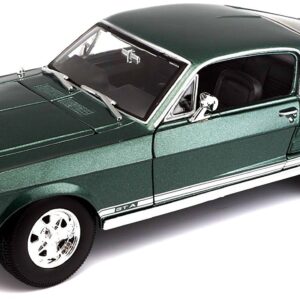 Maisto - 1/18 Scale Compatible with Ford Replica Miniature Model Mustang Replica GTA Fastback (1967) Green, metal