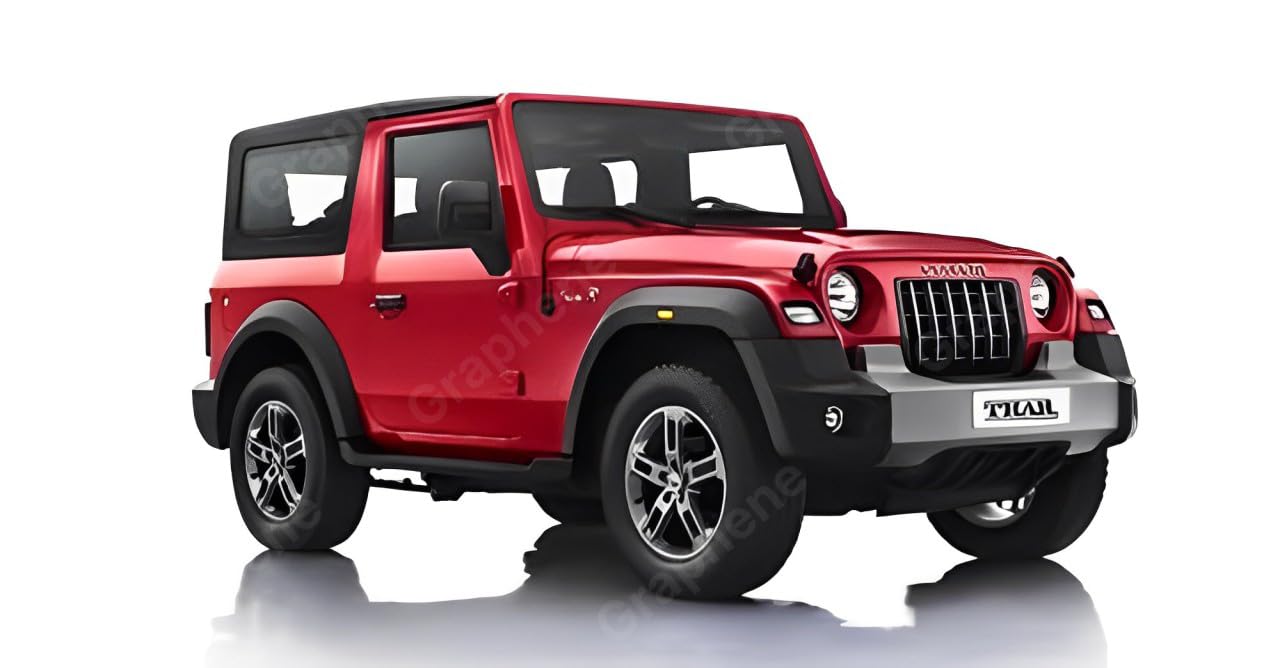 GRAPHENE 1:32 Scale DieCast Metal Toy Car Pull Back Action Openable Doors 4x4 Thar/Jeep Premium Car Toy Light Music for Kids Realistic Miniature Model Best Gift 2+yrs Girls Boys Random Colors